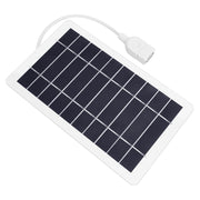 YESSZ front view of white 5W USB panel showing clean design and portability