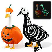 Yeyeplum front view of both costumes showing skeleton and pumpkin designs, easy setup
