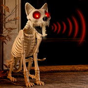 YFFSMYA skeleton cat front view showing bone detail and pose, adds spooky décor