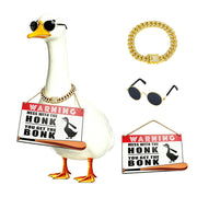 YFFSQXH front view of full porch goose outfit showing all pieces and packaging, adds instant curb appeal