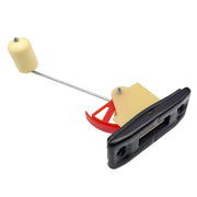 YGQ front view gauge assembly showing port and flange, improves level readings