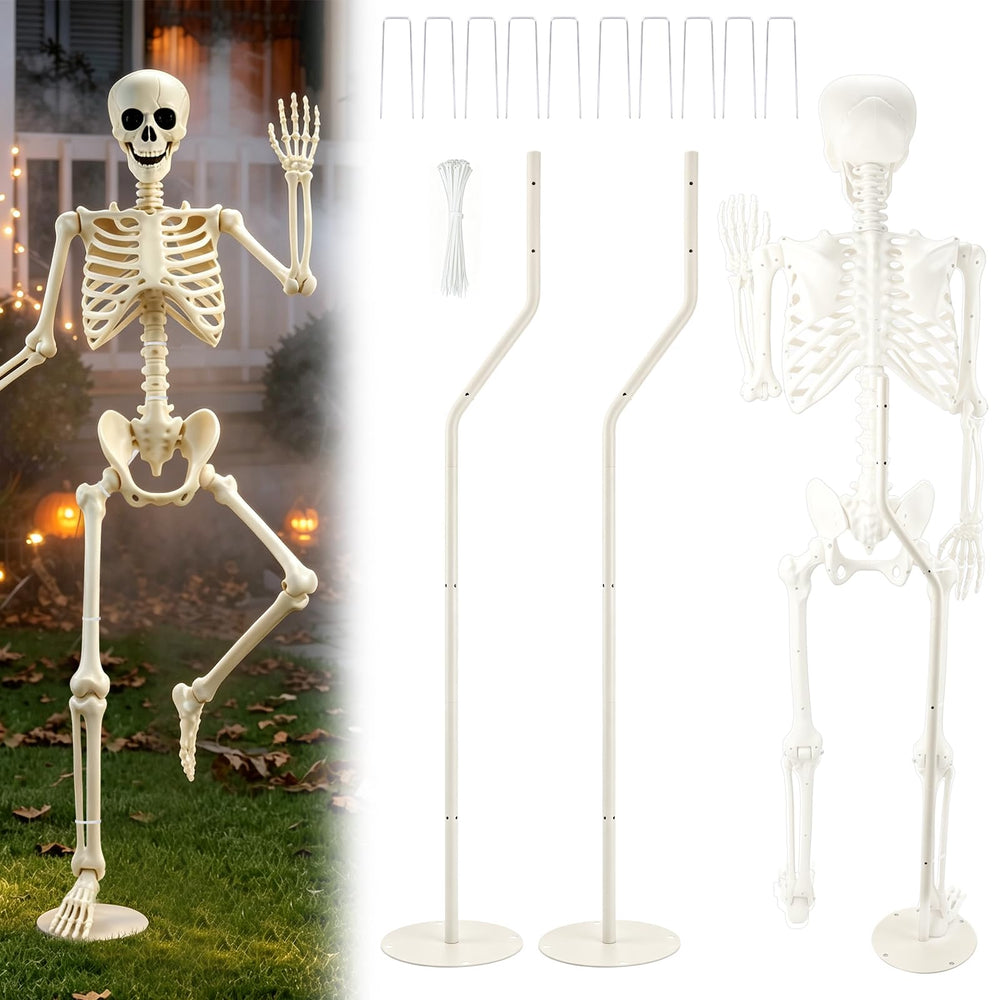 YIBOBO front view of two skeleton stands showing stable support