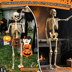 YIBOBO skeleton stand in use on lawn enhancing outdoor display