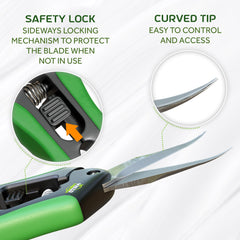 YIELDCROPPER soft-grip handles detail for reduced hand fatigue