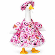 YIGETREE front view of pink dress showing festive fit and charm