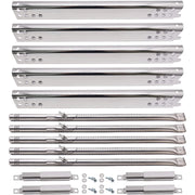 Yiming front view of replacement kit showing burners and plates, restores grill performance
