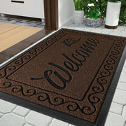 Yimobra front view coffee welcome mat protecting doorway