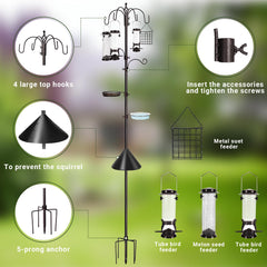 YINGYM top hooks with tube feeder illustrating multiple feeding options and convenience