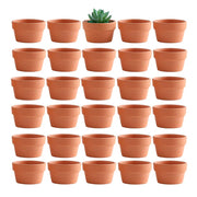 Yishang front view of 30 terracotta pots showing compact set and ready-to-use benefit