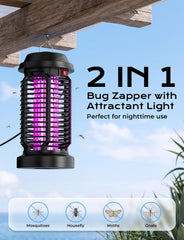 YISSVIC close-up of 395nm attractant bulb highlighting strong insect lure