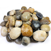 YISZM front bag of 40lbs river rocks showing mixed colors and weight benefit