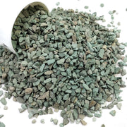 YISZM front bag view showing 5lb green zeolite rocks and packaging design benefits tidy display
