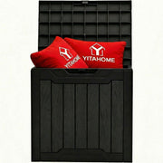 YITAHOME front view showing compact outdoor storage and tidy organization