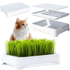 YjiaYjiaY tri-section planter front view showing stable design and pet-safe benefits
