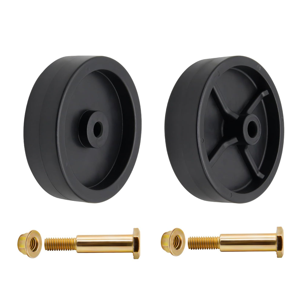 Ymholok front view of deck wheel showing shape and fit benefit
