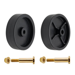Ymholok front view of deck wheel showing shape and fit benefit
