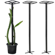 Yohsnor front view of two trellises showing compact packaged frames and labels for easy setup