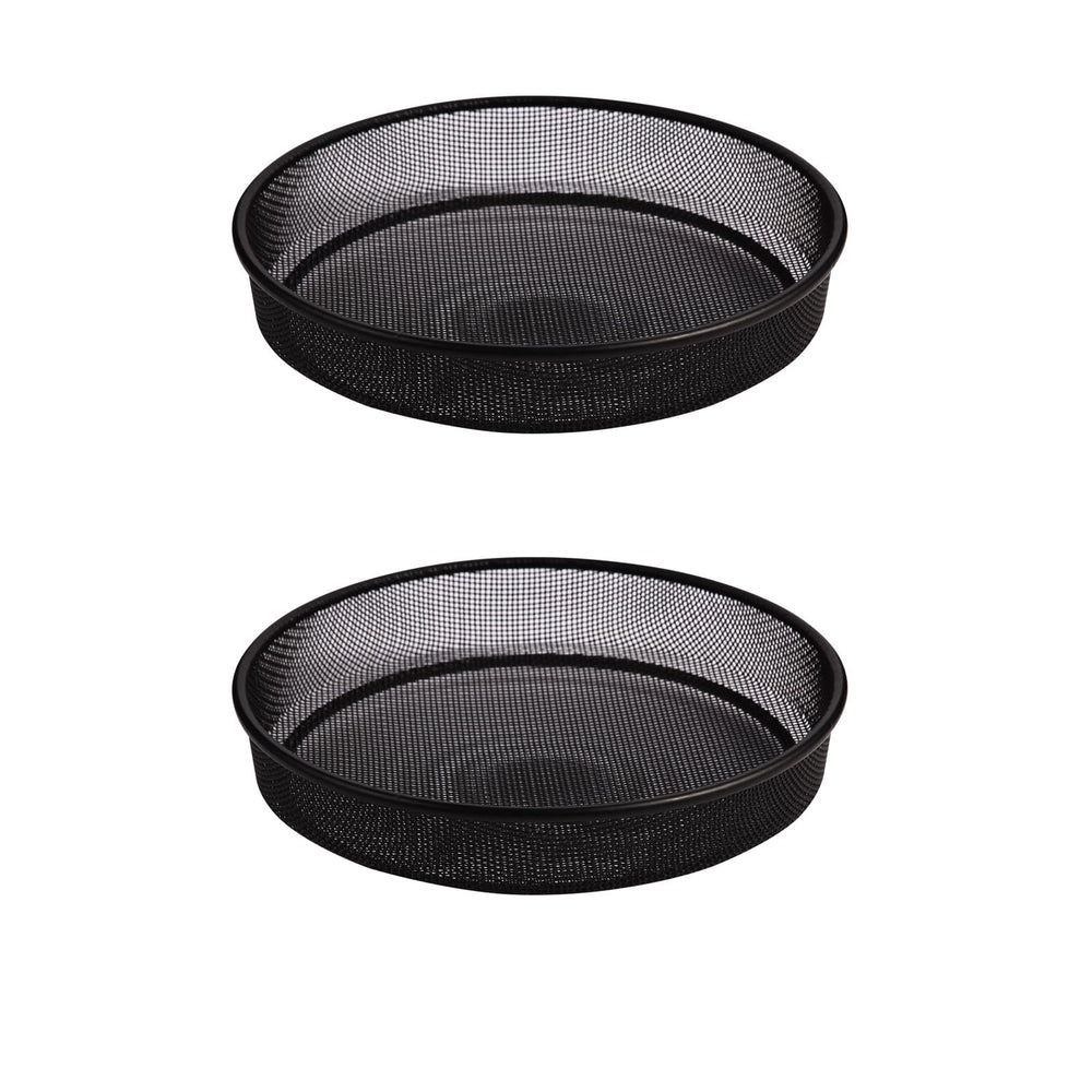 Yojanner front view metal round tray showing stable perch benefit