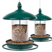 Youvip front view of green twin feeders showing durable design and curb appeal