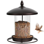 Youvip metal-roof feeder front view showing ready-to-hang design and weather protection