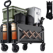 YOVOBUSS front view of wagon showing sturdy frame and open cargo space for easy loading