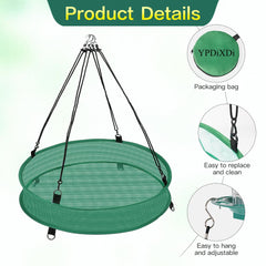YPDiXDi metal hooks and mounting rings detail for easy no-tools installation