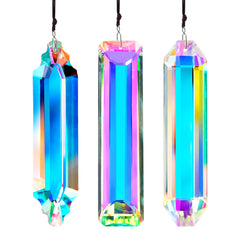 YU FENG crystal prism front view showing clear facets and shine