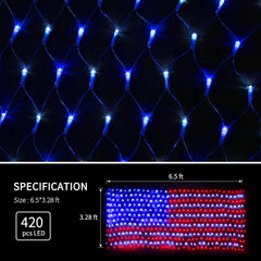 YULIANG flag net hung on a porch creating festive ambience for parties