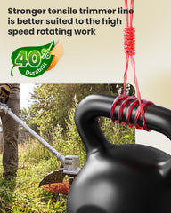 YWTESCH spool installed on a Worx trimmer head showing compatibility and smooth fit
