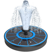 Yzert front view blue fountain showing overall design and curb appeal