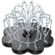 Yzert front view flower solar fountain showcasing decorative petal design and sunlight operation