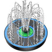 Yzert front view of glass-panel solar fountain showing clean design and sunlight benefit