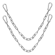 YZZHAJ front view of chain kit showing hardware and carabiners, durable mounting