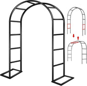 ZANGEROI front view of black garden arch showing elegant shape and durability
