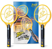 ZAP IT! front view of yellow racket showing full design and benefit of easy handling