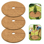 ZeeDix coir ring flat lay showing full 30-inch mat and neat round shape, tidy appearance