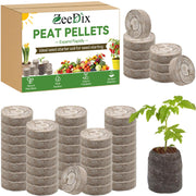 ZeeDix front packaging showing 55 seed starter pellets and benefits