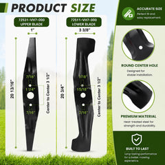 Zejoot close-up of the upper blade edge highlighting MicroCut design and improved mulching