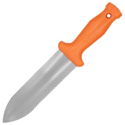 Zenport K245 front view showing full 6-inch stainless blade and orange handle for durability