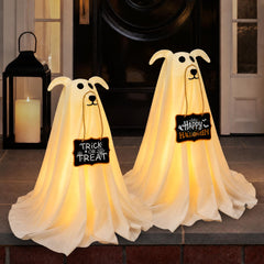Zesua ghost dog front view showing playful design and warm glow