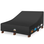 Zettum front view of double chaise cover showing full protection and neat fit