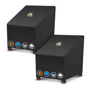 Zettum front view of folded cover showing compact packaging and easy storage