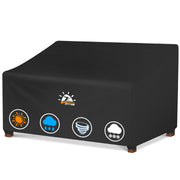 Zettum front view of 90-inch cover protecting sofa, showing complete protection