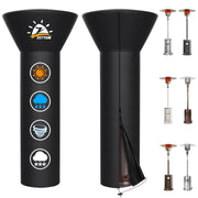 Zettum front view showing full covered patio heater for year-round protection