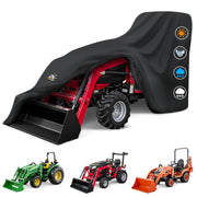 Zettum front view cover on tractor showing full-length protection and weather resistance