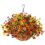 ZFProcess front view hanging basket showing full fall color and curb appeal