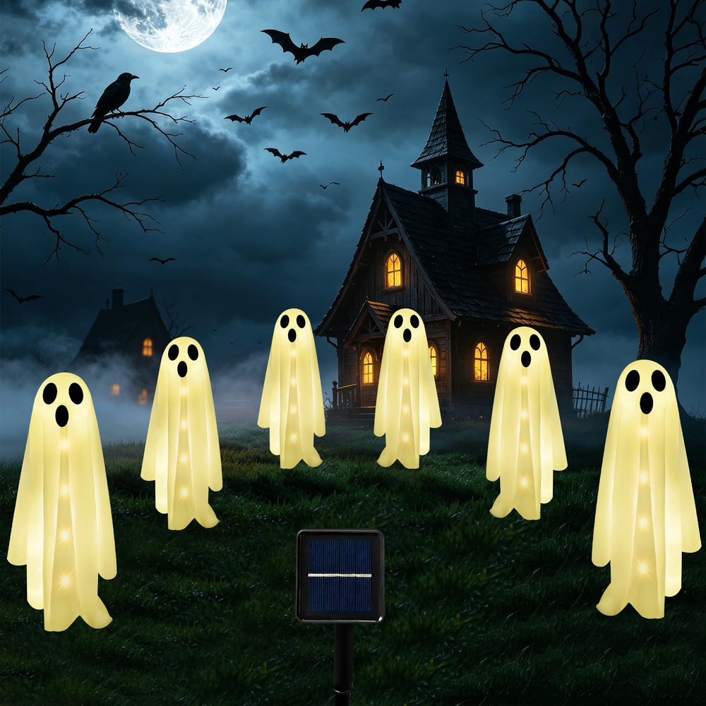 Zhaoray front view of 6-pack ghost lights showing packaging and components for easy setup