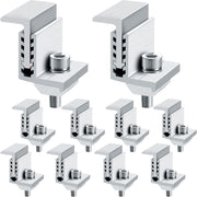 Zhengmy front view of 10-pack clamps showing compact corrosion-resistant finish