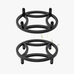 Zhongma front view of two assembled plant stands showing stable base and style