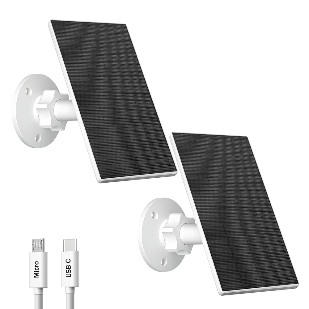 Zivif solar panel front view showing white casing and ports, boosts camera uptime